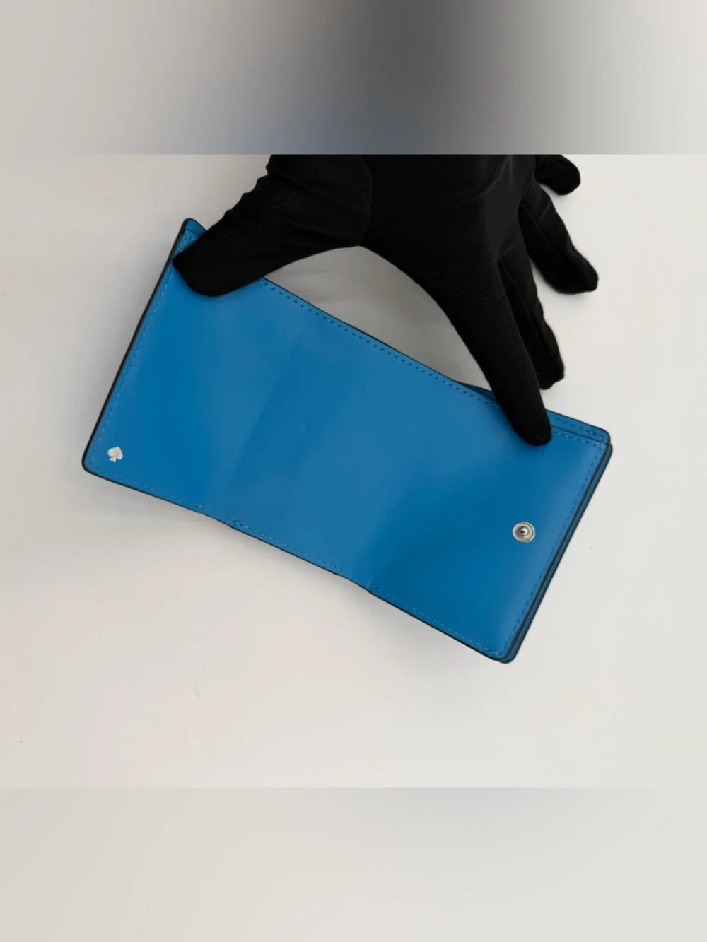 Kate Spade Cameron Blue Saffiano Leather Trifold Wallet NWOT